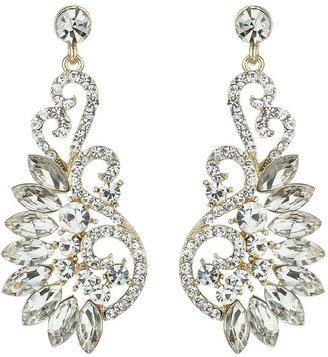 Mikey Hook shape fillagry marquise crystal ear