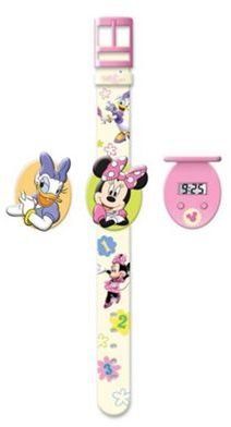 Disney Minnie Mouse Interchangeable Head Flip-Top LCD Watch