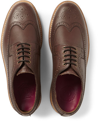 Grenson Sid Burnished-Leather Longwing Brogues