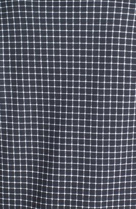 Bobeau Plaid One-Button Fleece Cardigan (Regular & Petite)