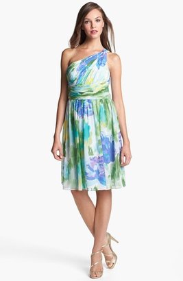 Donna Morgan 'Rhea' One-Shoulder Print Dress (Online Only)