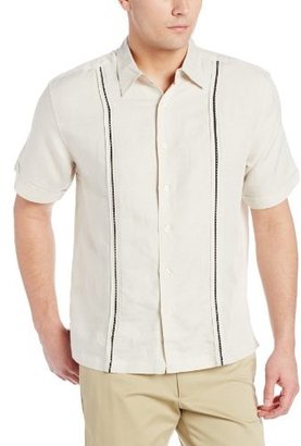 Cubavera Men's Short-Sleeve Essential Point-Collar Woven Shirt with Tucking