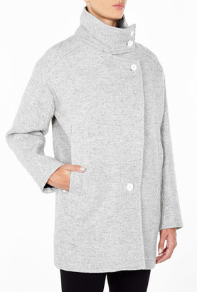 IRO Chloane Oversized Grey Coat With White Detail