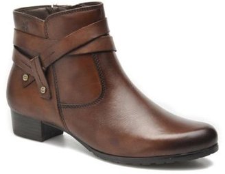 Caprice Women's Dipsie Rounded toe Ankle Boots in Brown