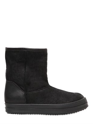 Rick Owens Shearling Ankle Boots