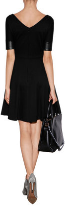 Piazza Sempione Jersey Dress with Leather Cuffs