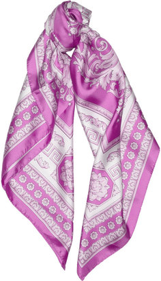 Versace Printed silk scarf