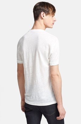 John Varvatos Collection Linen V-Neck T-Shirt