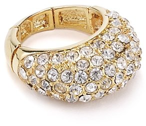 T Tahari Crystal Pave Stretch Ring