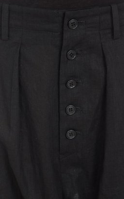 Yohji Yamamoto Regulation Drop-Rise Cargo Pants-Black