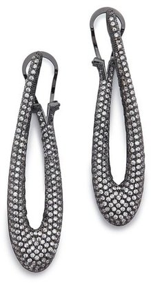 Noir Crystal Loop Earrings