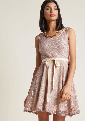 ModCloth Impress Rehearsal Lace Dress in L - Sleeveless A-line Knee Length