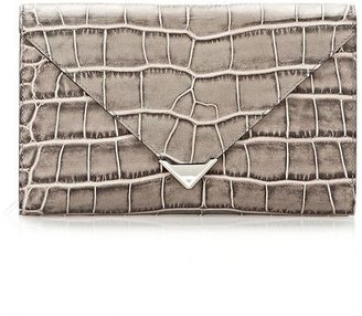 Alexander Wang Prisma Envelope  Wallet In Oyster With Rhodium