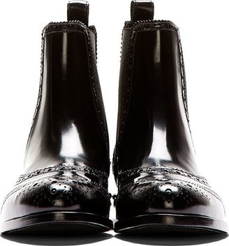 Dolce & Gabbana Black Leather Chelsea Boots
