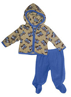 Vitamins Baby Baby Boys' 2-pc. Train Print Hooded Fleece Set