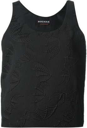 Rochas bat embroidered tank top