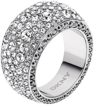 DKNY Ladies Glamorous Stainless Steel Glitz Ring