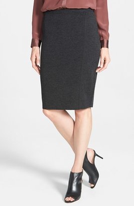 Eileen Fisher Grosgrain Trim Merino Knit Straight Skirt (Online Only)