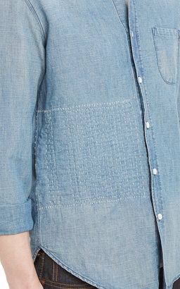 Simon Miller Stitched Panel Chambray Shirt