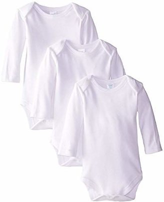 SpaSilk Unisex-Baby Infant 3-Pack Long Sleeve Lap Shoulder Bodysuit