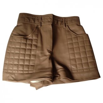 Chloé Beige Leather Shorts