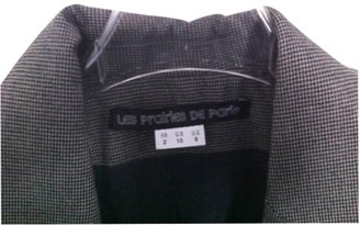 Les Prairies de Paris Black Cotton Coat
