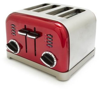 Cuisinart Stainless Steel Classic 4-Slice Toaster, Metallic Red