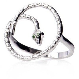 Ileana Makri Diamond, tsavorite & white-gold ring