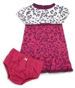 Hartstrings Infant's Two-Piece Leopard Print Dress & Bloomers Set