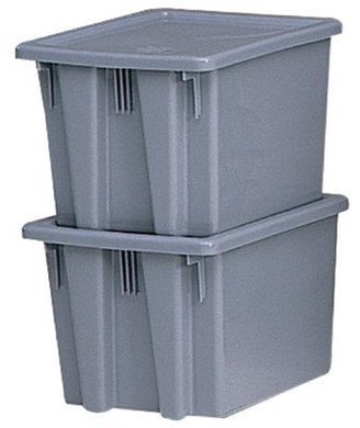 Rubbermaid Commercial FG172000GRAY HDPE Stack and Nest Palletote Lid, 19-5/8-Inch, Gray