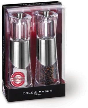 Cole & Mason Acrylic salt and pepper mill gift set
