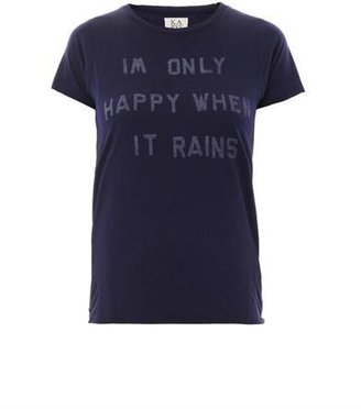 Zoe Karssen I'm Only Happy When It Rains-print T-shirt