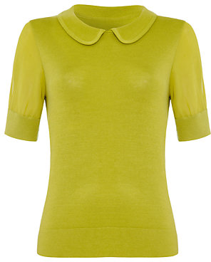 Damsel in a Dress Como Top, Chartreuse