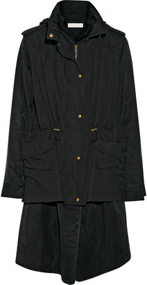Donna Karan Convertible padded twill and cotton-blend jacket