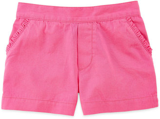 JCPenney Okie Dokie Ruffle-Pocket Flat-Front Shorts - Girls 4-6x