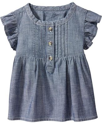 Old Navy Chambray Flutter-Sleeve Pullovers for Baby
