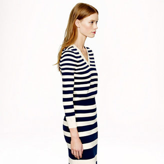 J.Crew Collection cropped stripe v-neck sweater