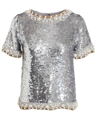 Ashish Sequinned Jewelled Top