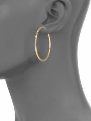 Roberto Coin 18K Yellow Gold Hoop Earrings/1.75"