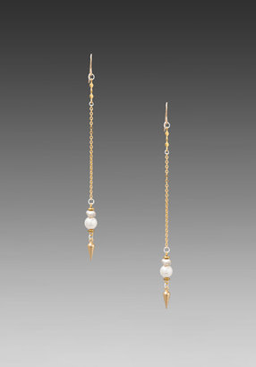 Bing Bang Pearl & Pendulum Chain Drop Earrings