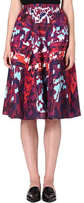 Peter Pilotto Printed silk-blend skirt