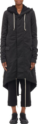 Rick Owens Flannel-Lined Faille Coat