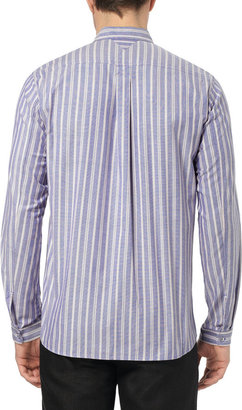 White Mountaineering Striped Button-Down Collar Cotton-Piqué Shirt