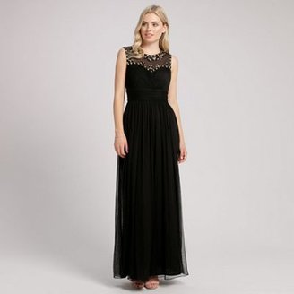 Ariella London Black talia mesh long dress
