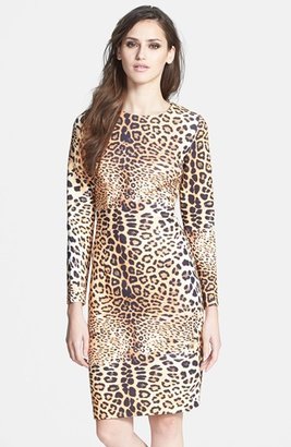 Clove Leopard Print Woven Shift Dress (Regular & Petite)