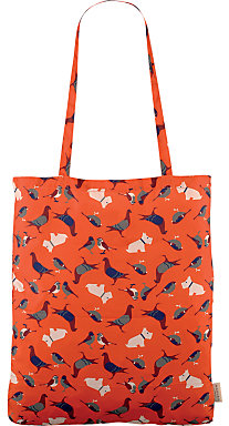 Radley A Little Bird Told Me Foldaway Shopper Bag, Orange