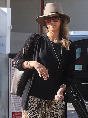 Janessa Leone Lola Hat in Sand as seen on Jessica Alba and Blake Lively