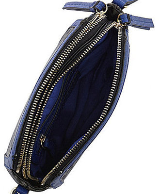 Kate Landry Caviar Double Zip Cross-Body Bag