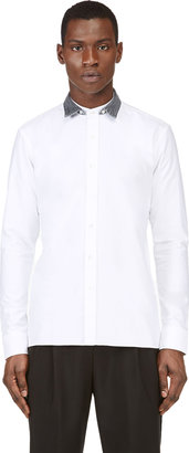 Miharayasuhiro White Removable Collar Oxford Shirt