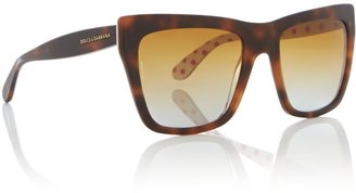 Dolce & Gabbana Women`s polar brown gradient square sunglasses